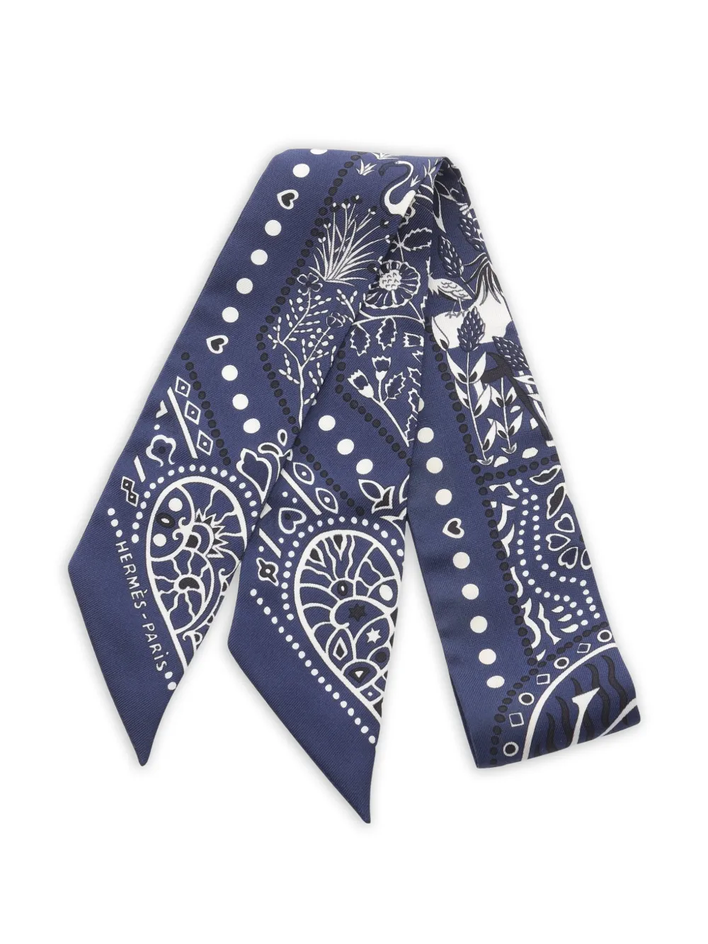 Hermès Pre-Owned 2010s Entre Ciel et Mer Bandana Twilly-Schal - Blau