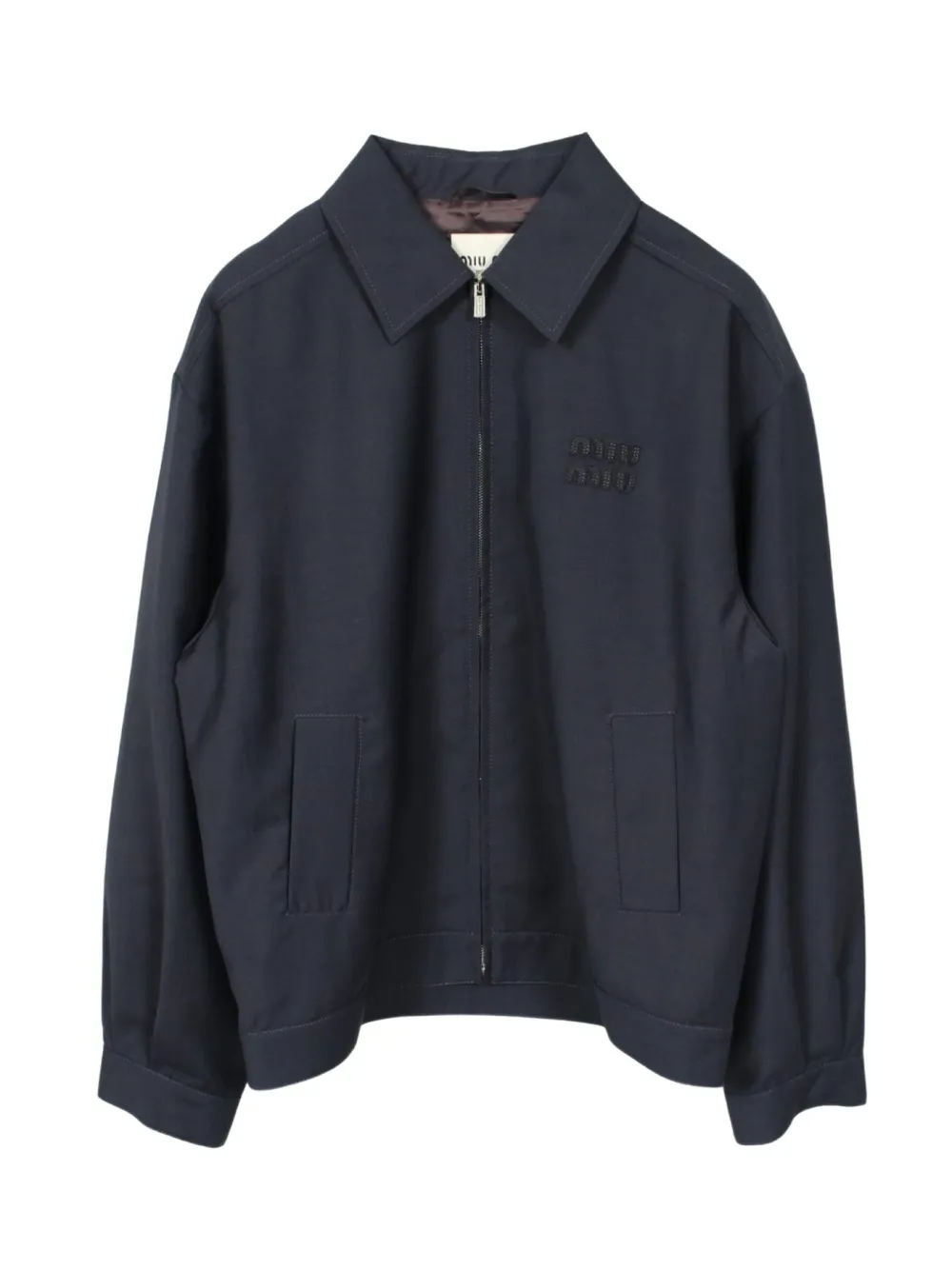 Miu Miu Pre-Owned Giacca con zip anni 2010 - Blu