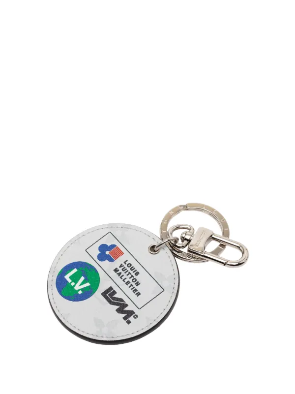 Louis Vuitton Pre-owned 2019 Monogram Portefeuille Round Key Chain in Grey