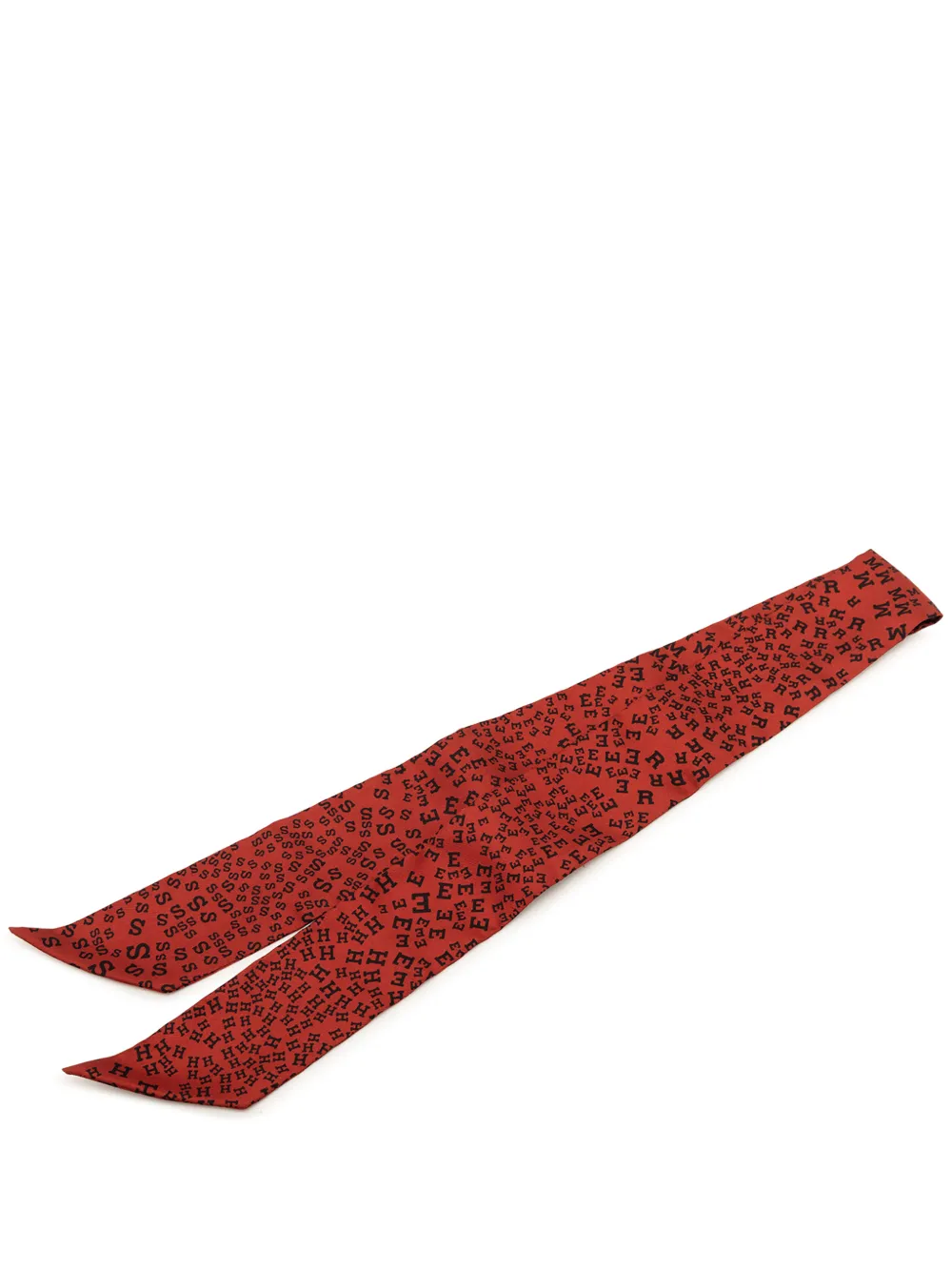 Hermès Pre-Owned 2000-2026 Scattered Letters Twilly Silk Scarf scarves - Rosso