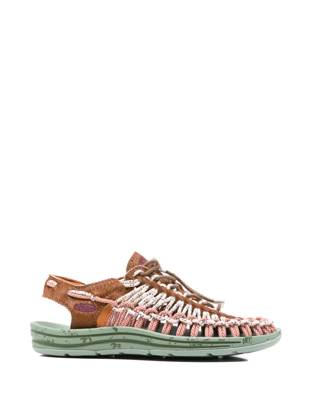KEEN FOOTWEAR Uneek Lea cord-embellished sandals - Marrone