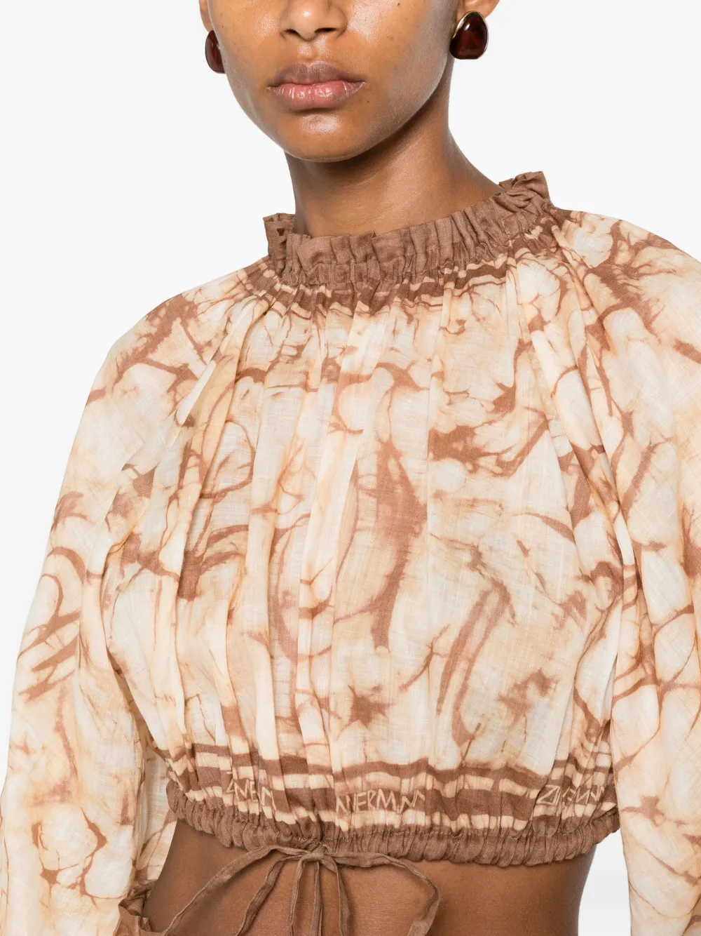 ZIMMERMANN Blouse met tie-dye print Beige