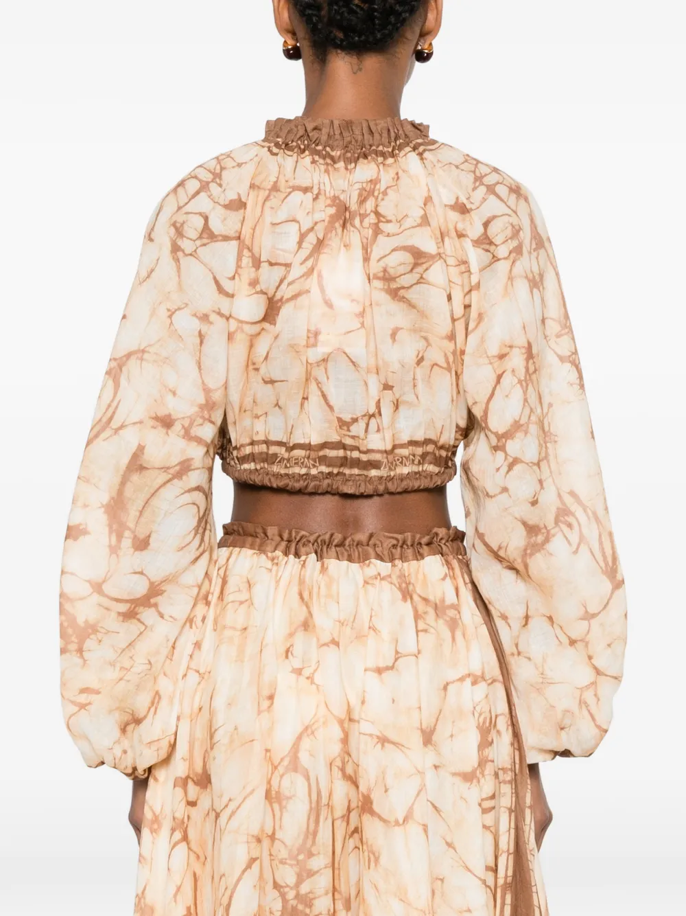 ZIMMERMANN Blouse met tie-dye print Beige