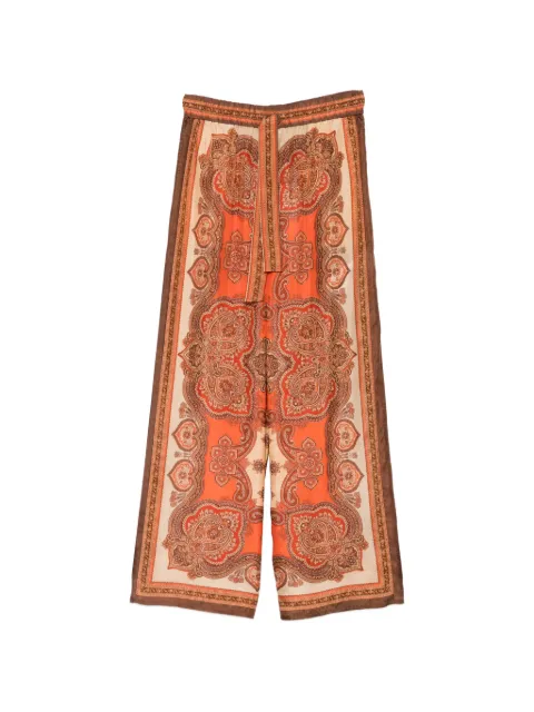 ZIMMERMANN Mahon paisley-print belted trousers