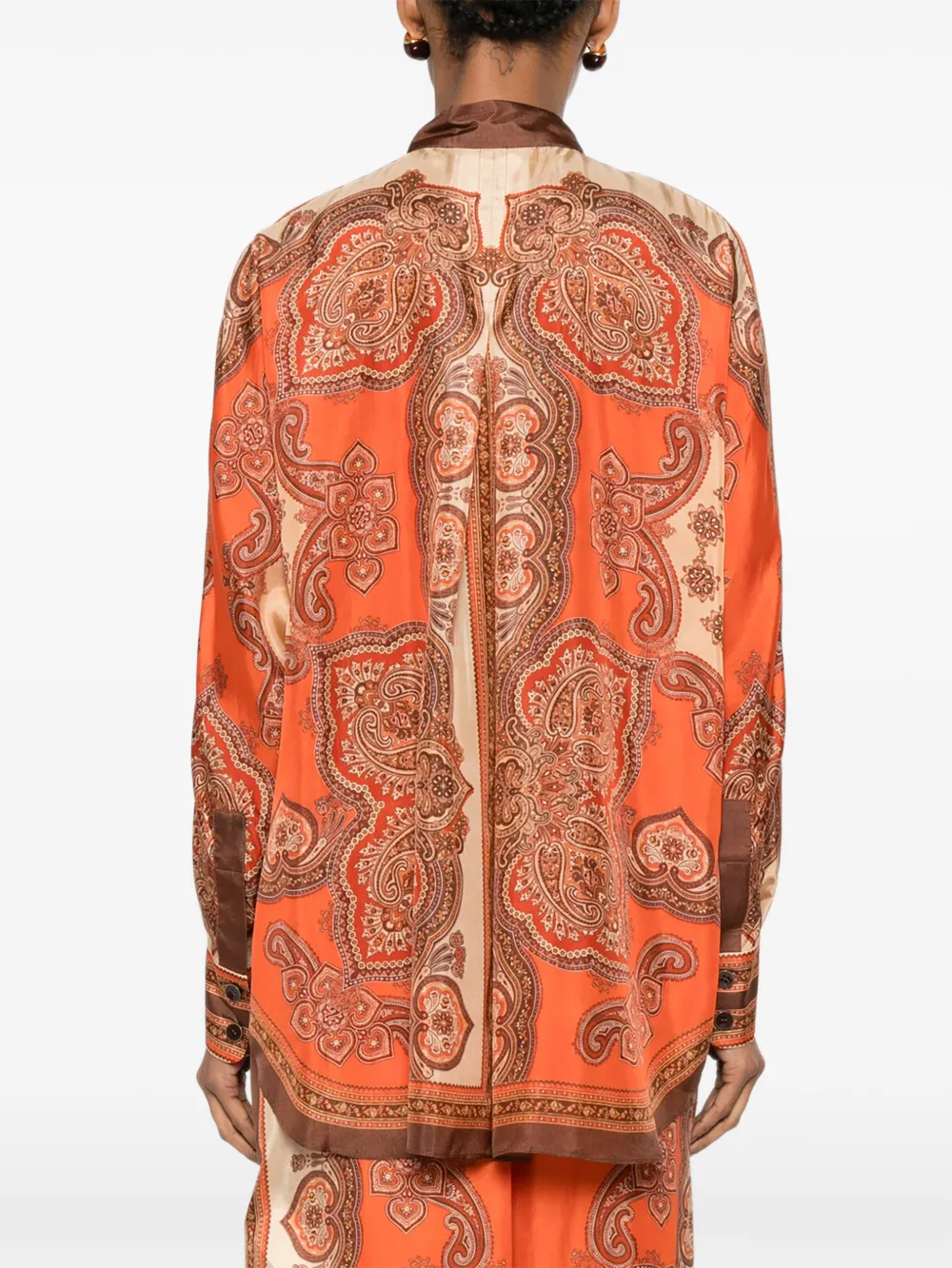 ZIMMERMANN Mahon Dolman overhemd Oranje