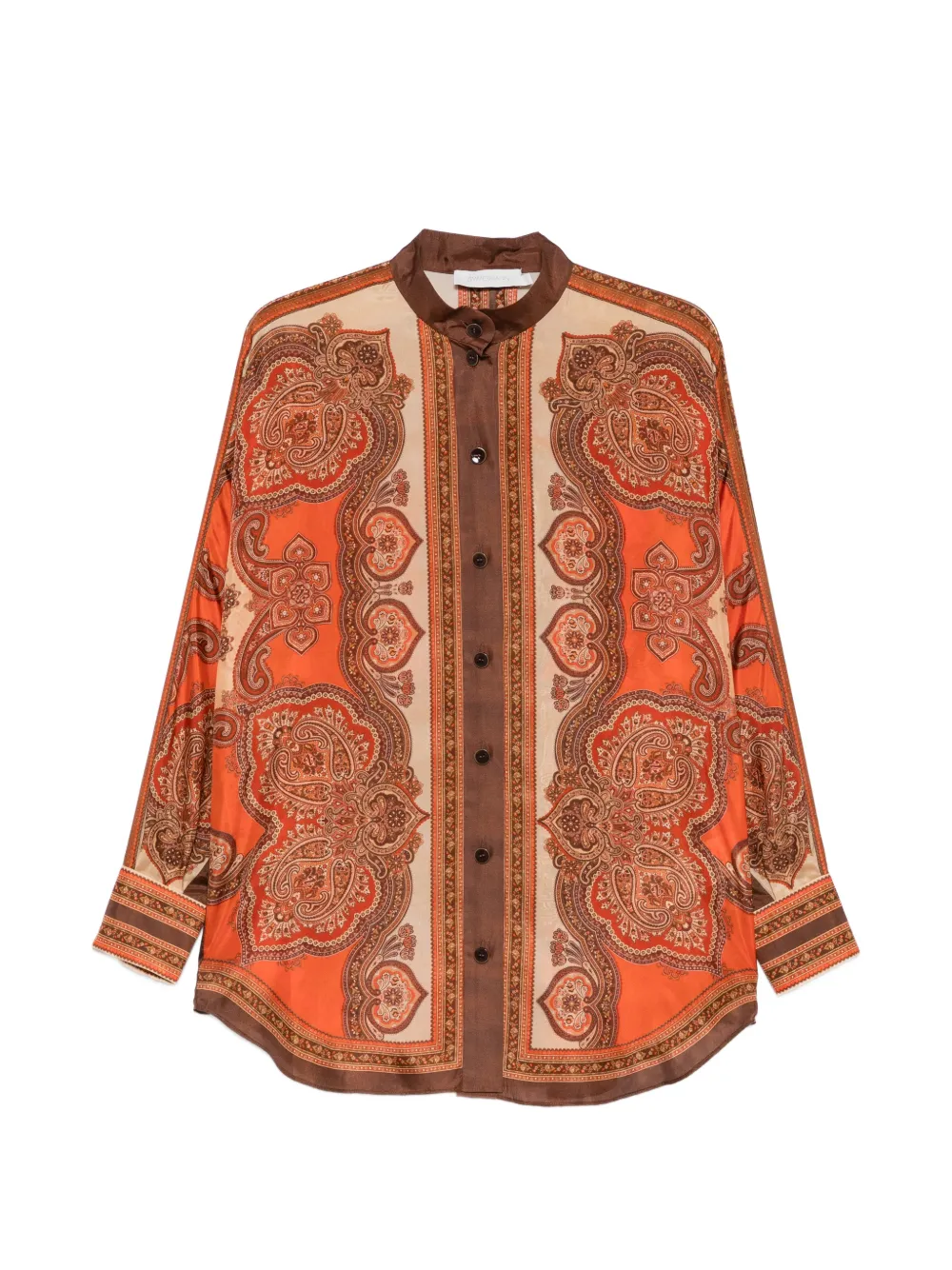 ZIMMERMANN Mahon paisley-print silk shirt - Orange