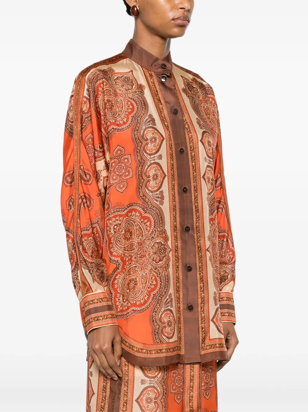 ZIMMERMANN Mahon Dolman overhemd Oranje