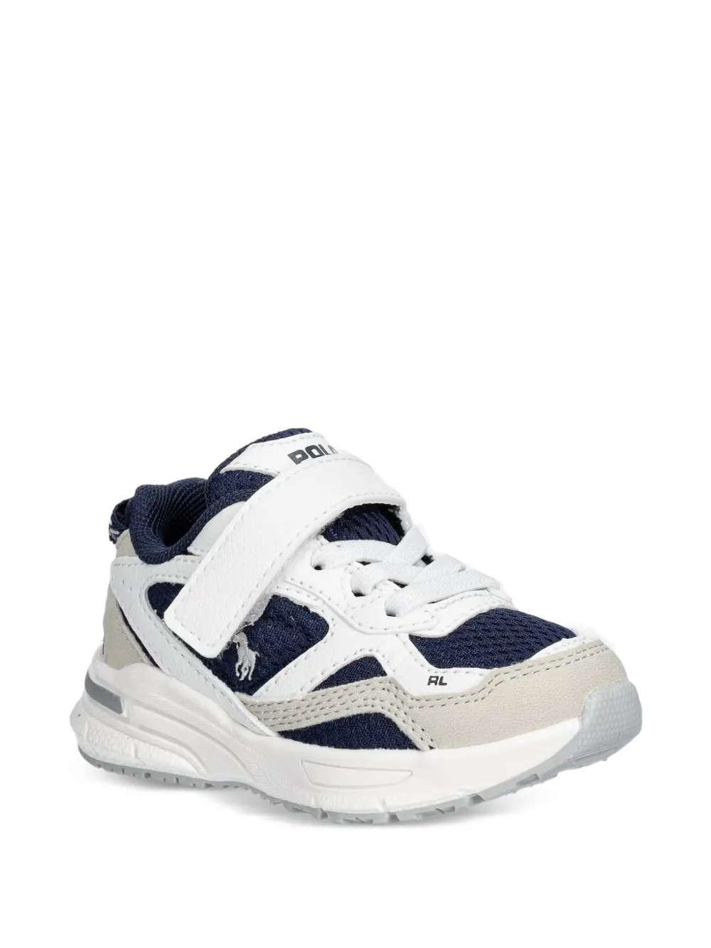 POLO RALPH LAUREN KIDS baskets à fermeture scratch - Blanc
