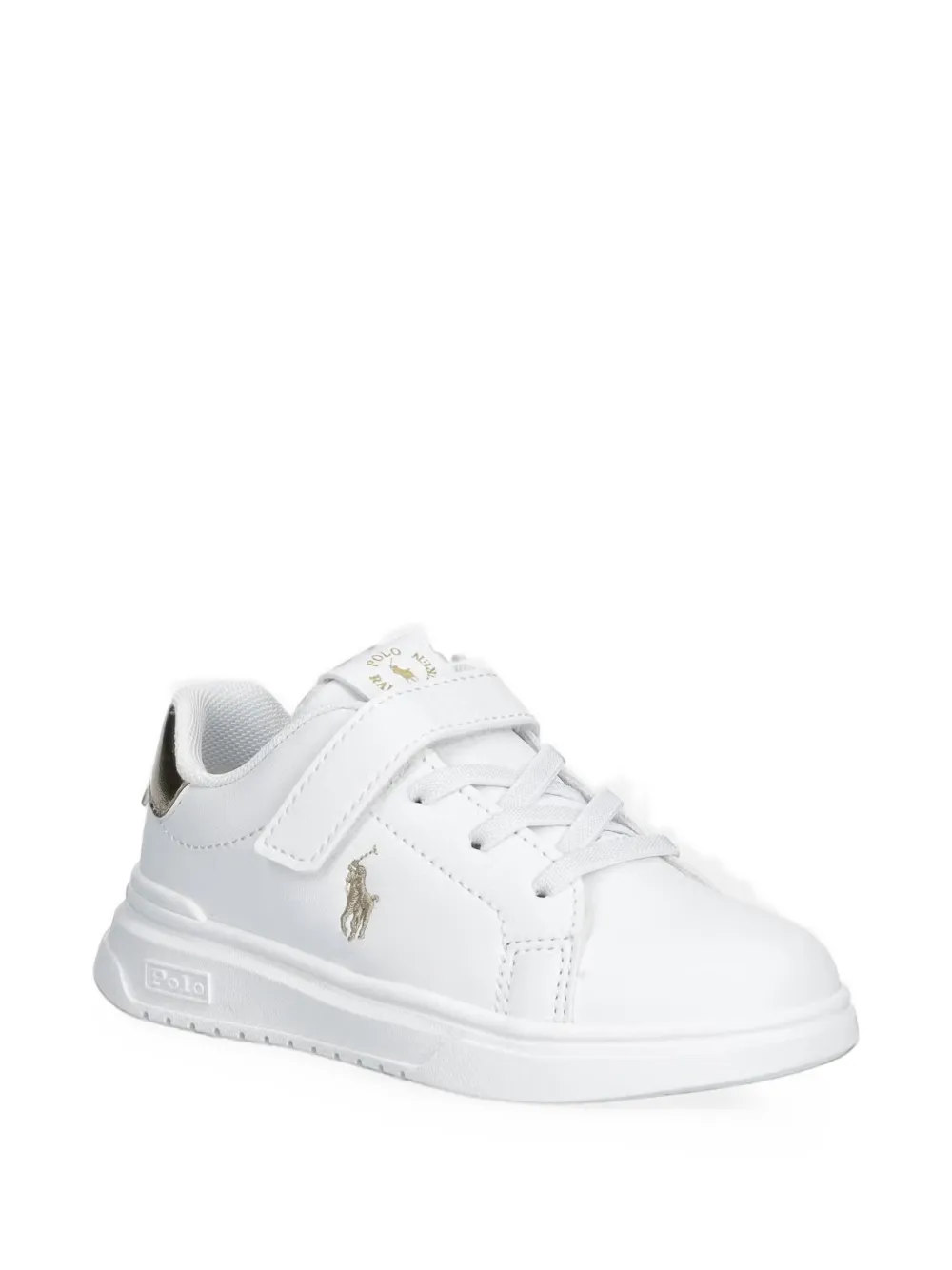 POLO RALPH LAUREN KIDS Heritage Court Super PS touch-strap sneakers - Bianco