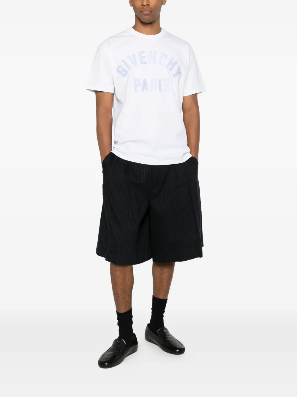 Givenchy Katoenen T-shirt met Paris-borduurwerk Wit