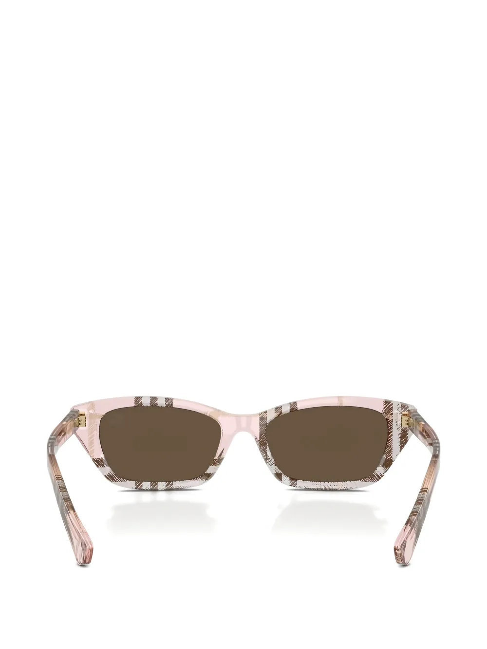 Burberry Eyewear Check zonnebril met rechthoekig montuur Beige