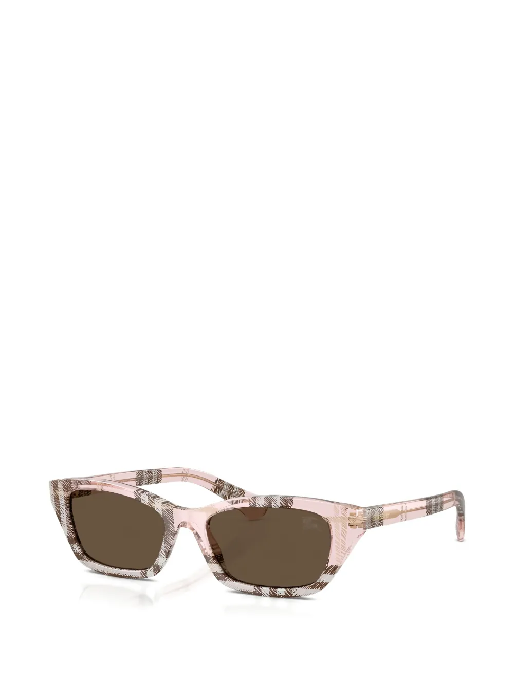 Burberry Eyewear Check zonnebril met rechthoekig montuur Beige