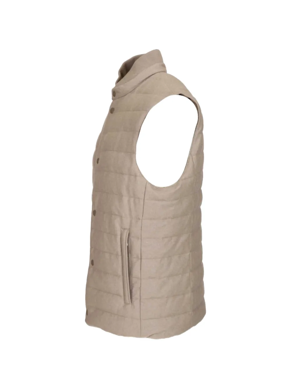 Fedeli Bodywarmer met hoge hals Beige