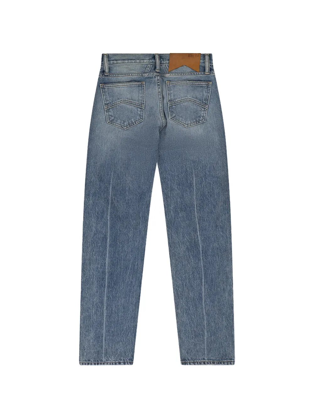 RHUDE Gerafelde jeans met whisker-effect Blauw
