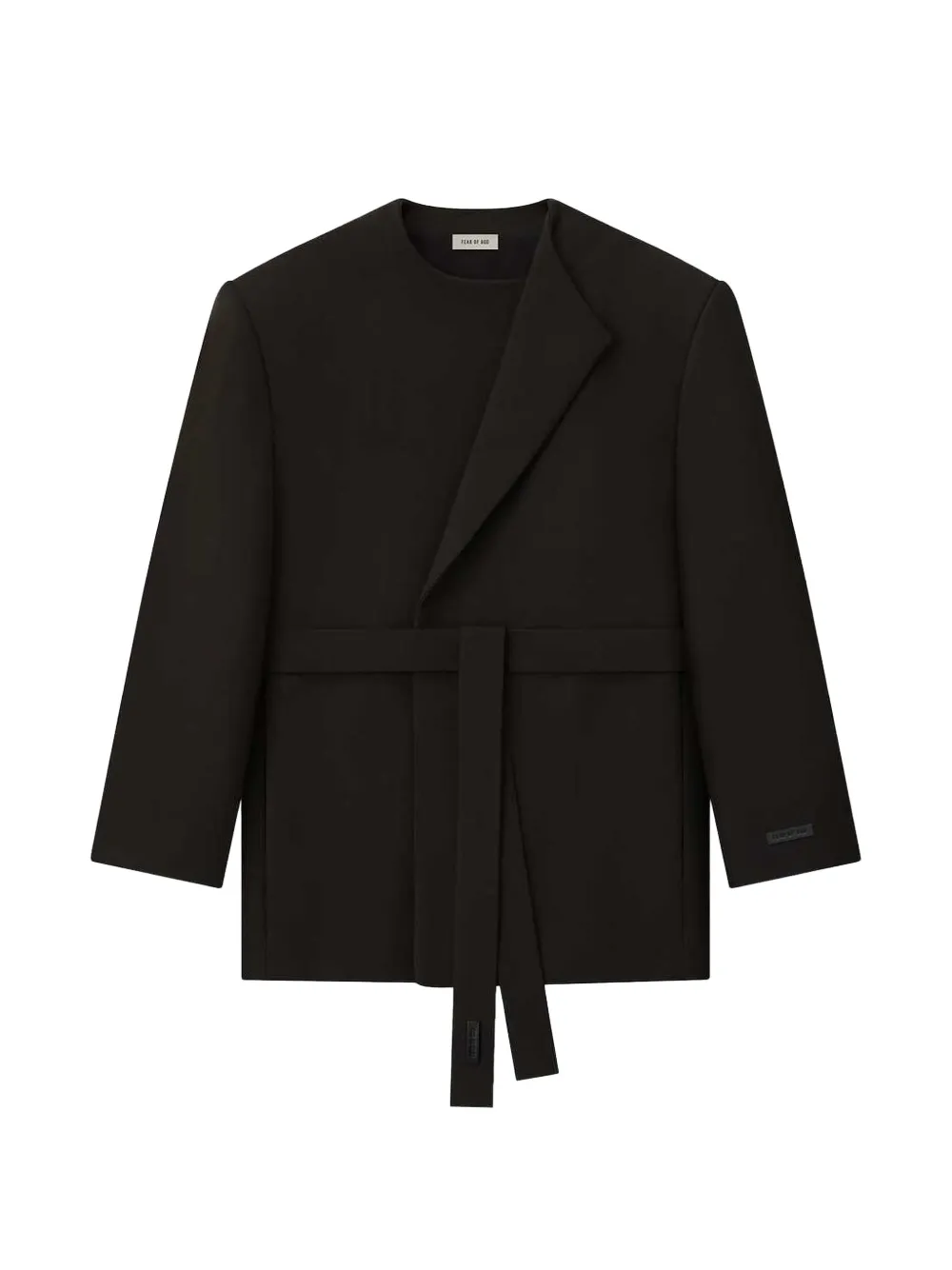 Fear Of God double-weave belted jacket - Marrone