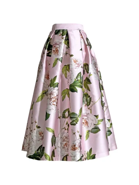 Lunatica Milano floral-print pleated maxi skirt