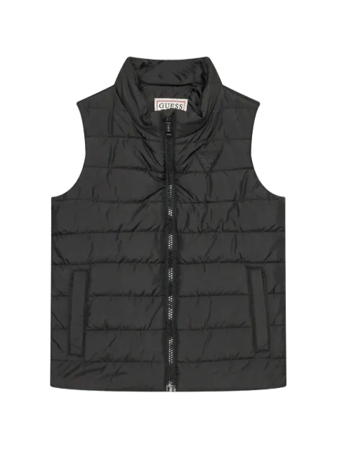 guess kids chaleco capitonado con parche del logo