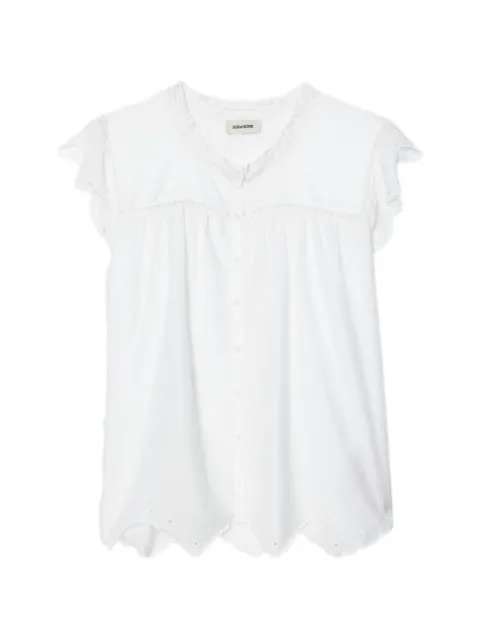 Zadig&Voltaire Tika Tomboy broderie-anglaise blouse