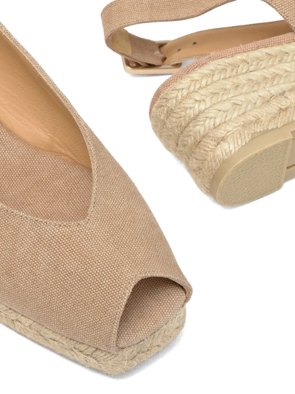 Castañer Dosalia buckle-fastening peep-toe espadrilles Beige