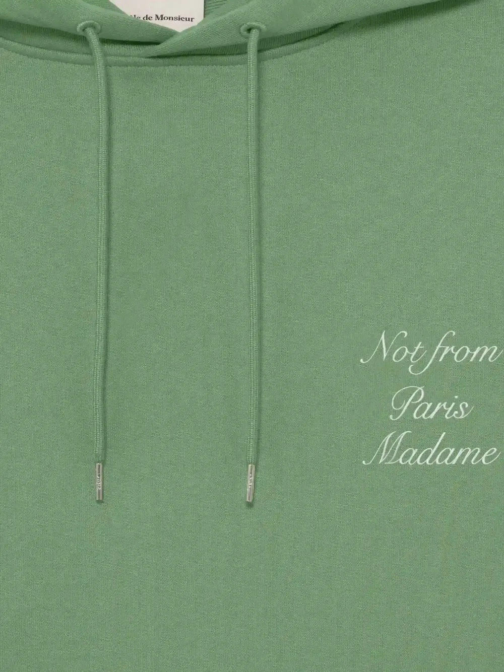 Drôle De Monsieur Hoodie met tekst Groen