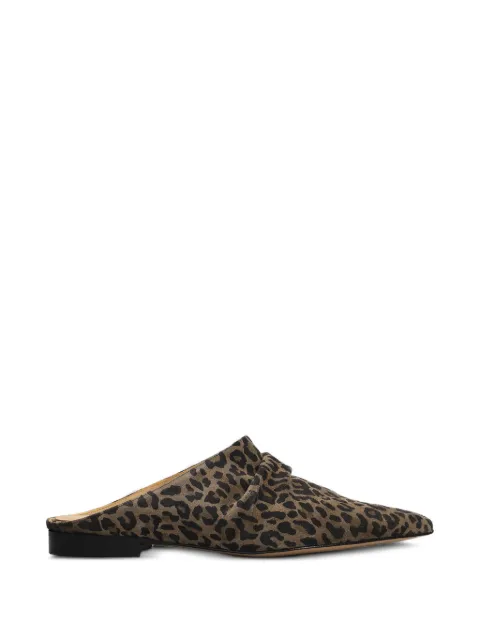 ALCHIMIA leopard-print gathered mules