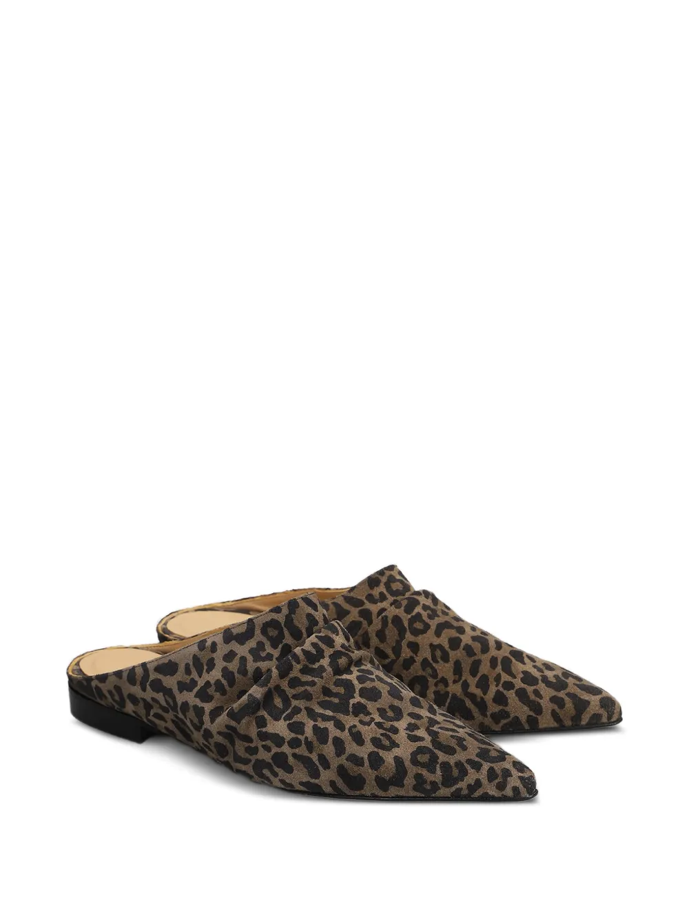  Alchimia Mules Fruncidos Con Estampado De Leopardo - Marrón 