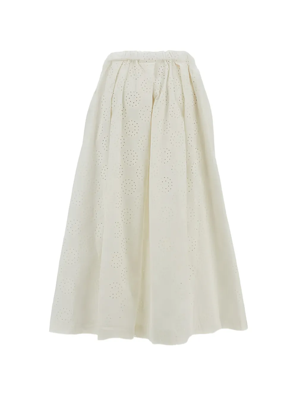 Comme Des Garçons Broderie anglaise broek met wijde pijpen Beige