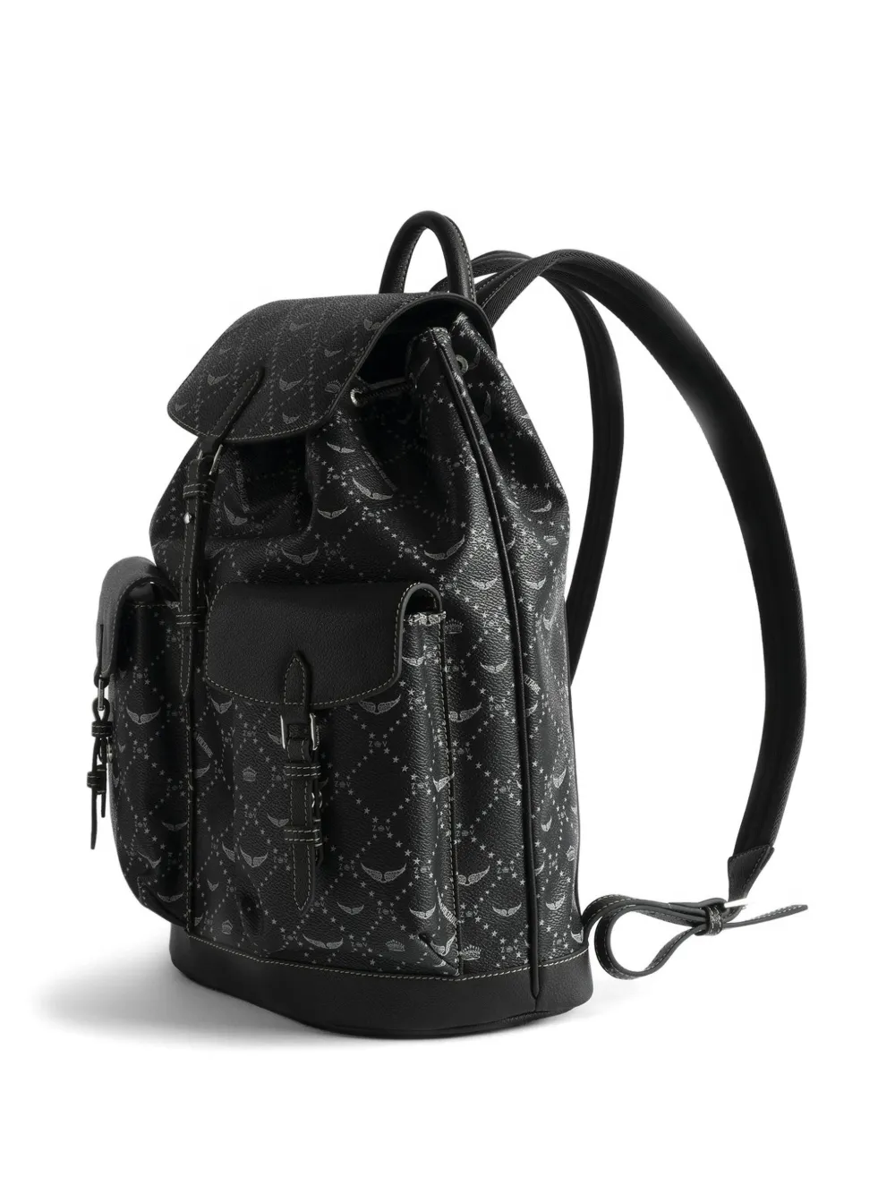 Zadig&Voltaire Medium Z rugzak met monogram Zwart