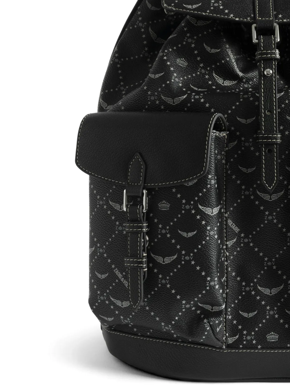 Zadig&Voltaire Medium Z rugzak met monogram Zwart