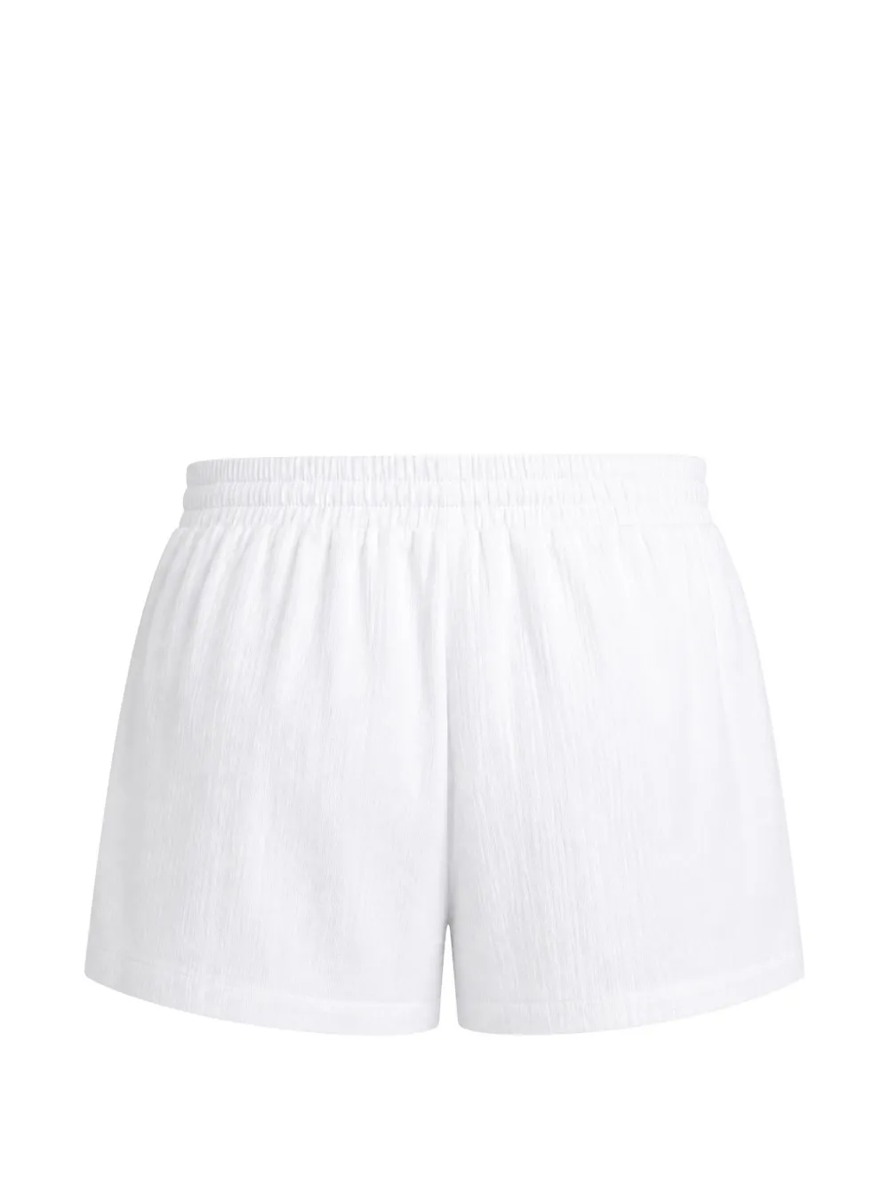 Seafolly Shorts met trekkoord en gekreukte textuur Wit