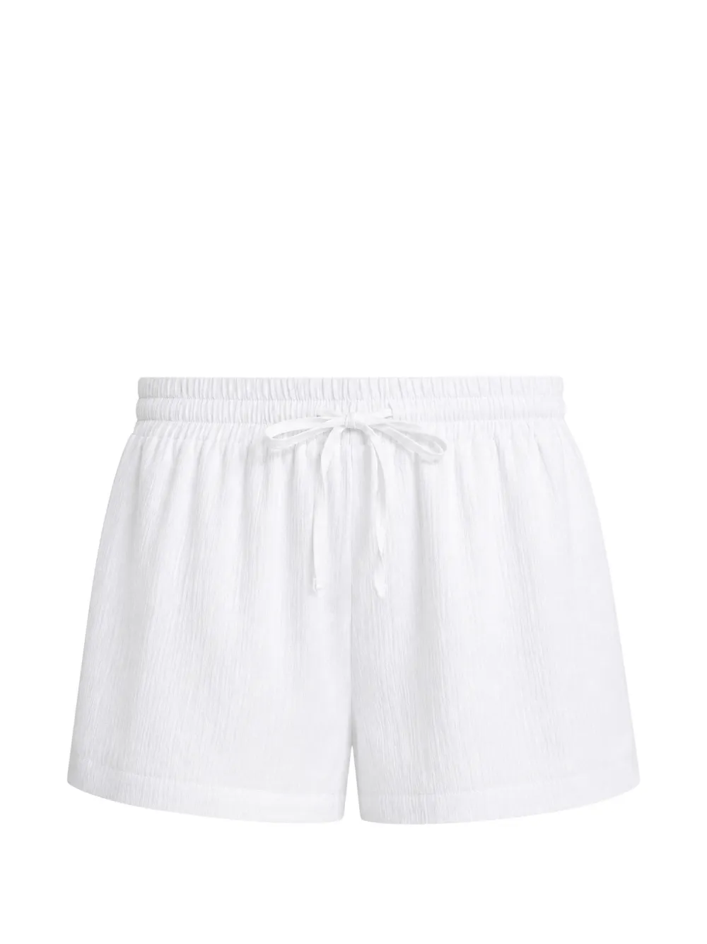 Seafolly crinkle-texture drawstring shorts - Weiß
