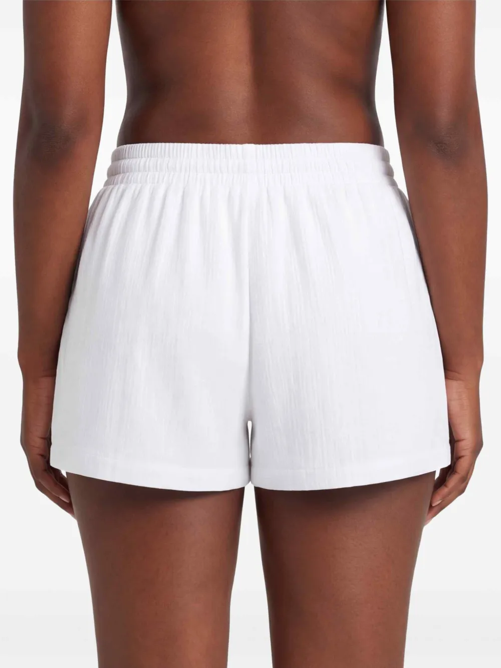 Seafolly Shorts met trekkoord en gekreukte textuur Wit