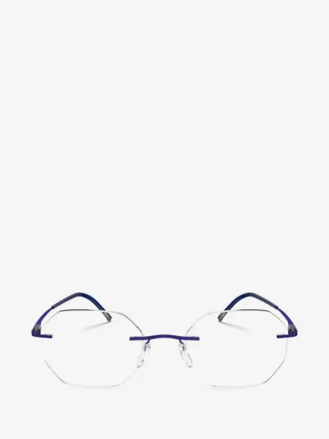 Silhouette Purist Brille mit geometrischem Gestell