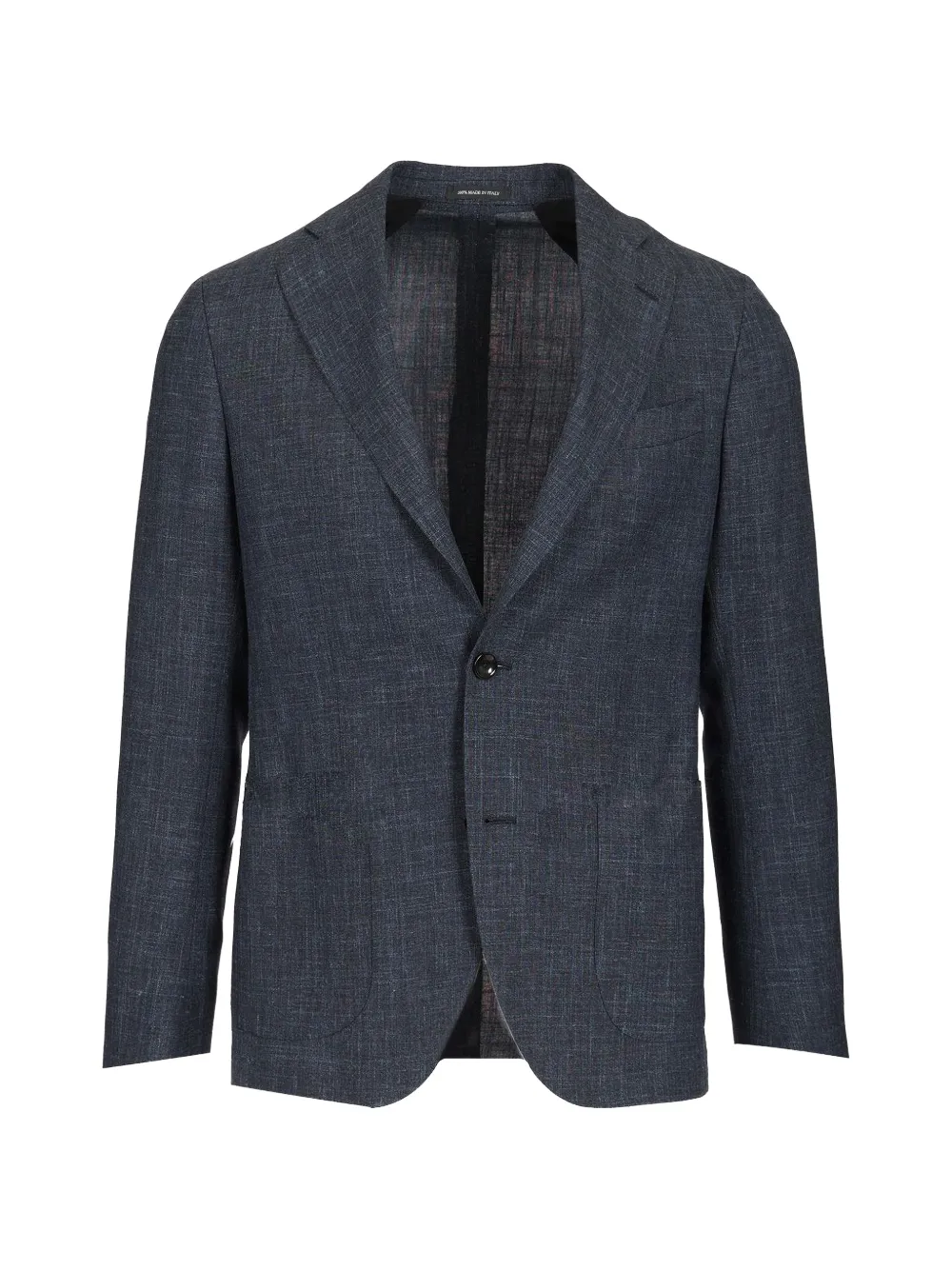 Al Duca D’Aosta 1902 melange-effect notched-lapel blazer - Blu