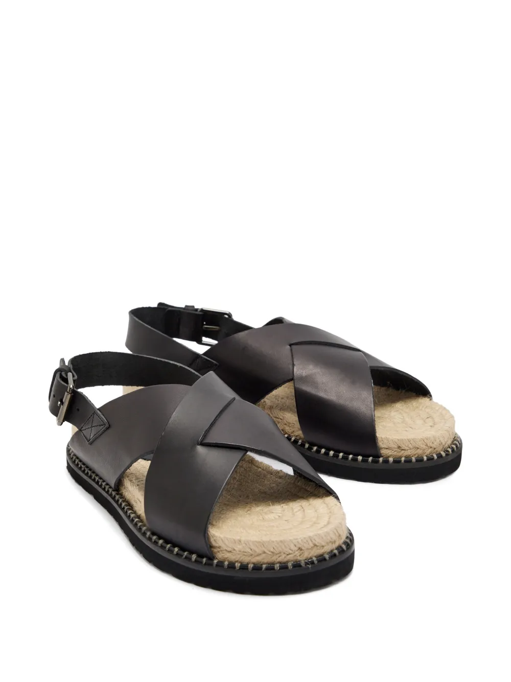 Castañer Tiago crossover-strap leather sandals Bruin