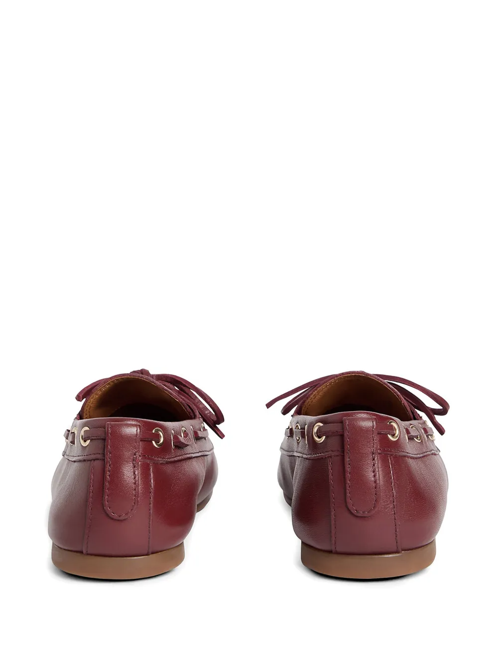Tommy Hilfiger lace-up leather loafers Rood
