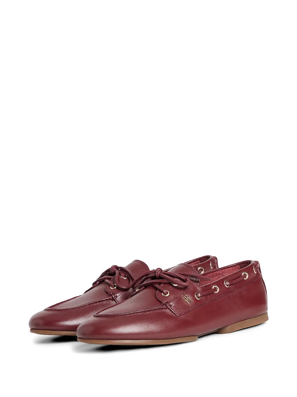 Tommy Hilfiger lace-up leather loafers Rood