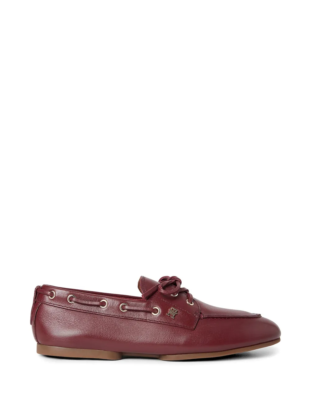 Tommy Hilfiger lace-up leather loafers - Rosso