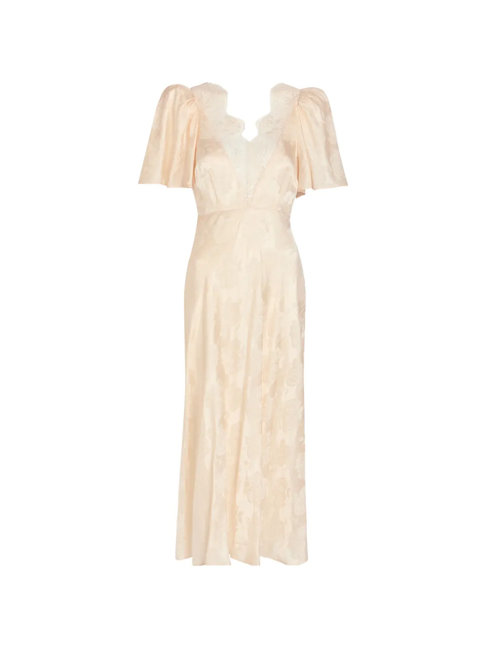 Ronny Kobo lace-trimmed floral-jacquard dress - Rosa