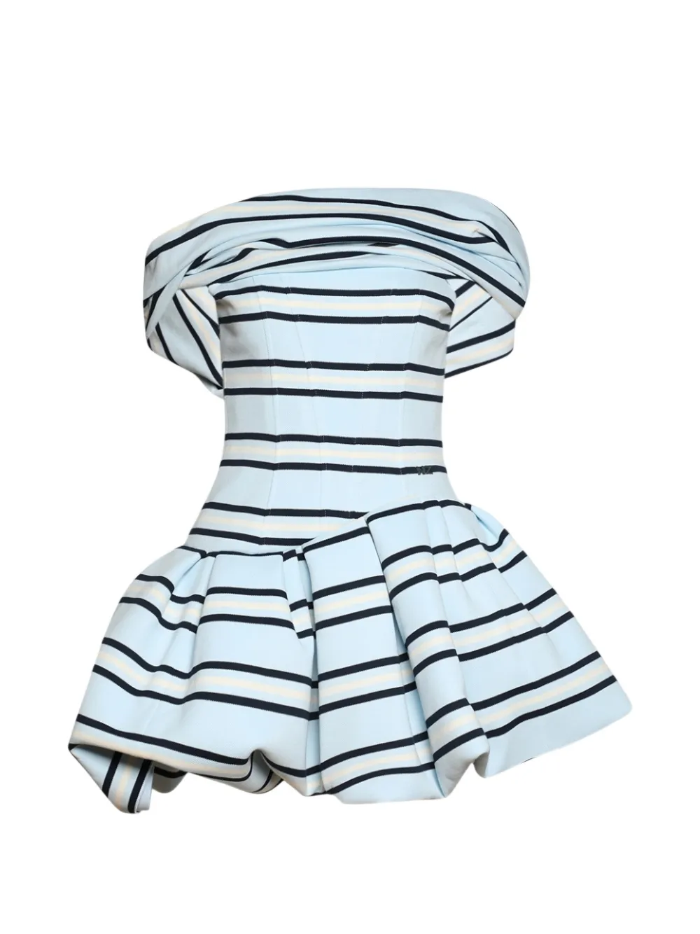 Natasha Zinko Polo striped bubble-skirt dress - Blu