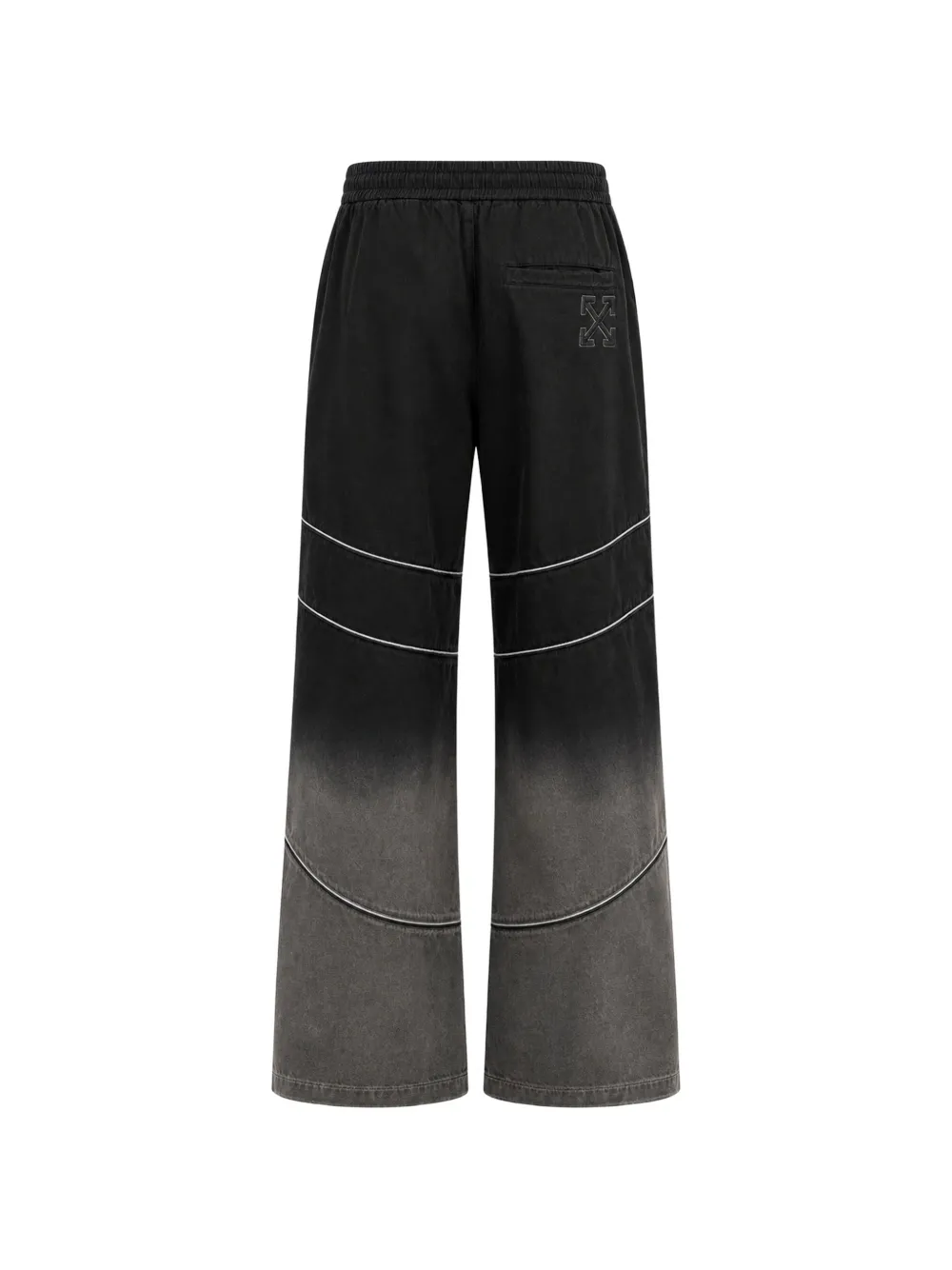 Off-White Broek met wijde pijpen Zwart