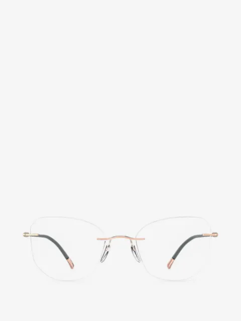 Silhouette cat-eye rimless glasses