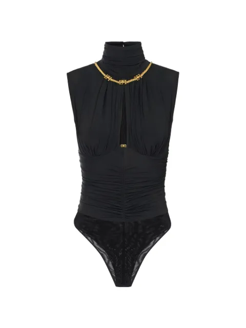 Elisabetta Franchi draped jewel-detail bodysuit