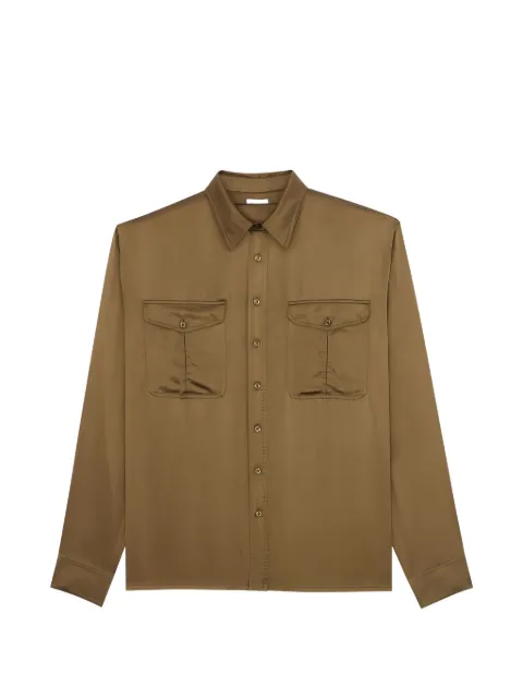Saint Laurent flap-pocket silk shirt