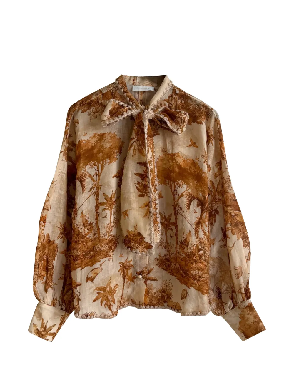 ZIMMERMANN safari print blouse - Marrone