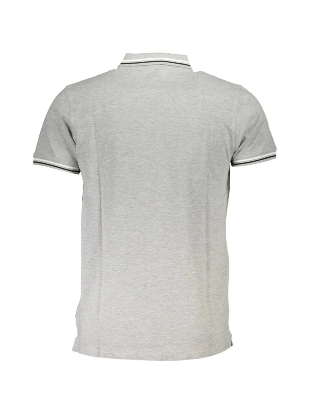 Cavalli Class Poloshirt met gestreepte afwerking Grijs