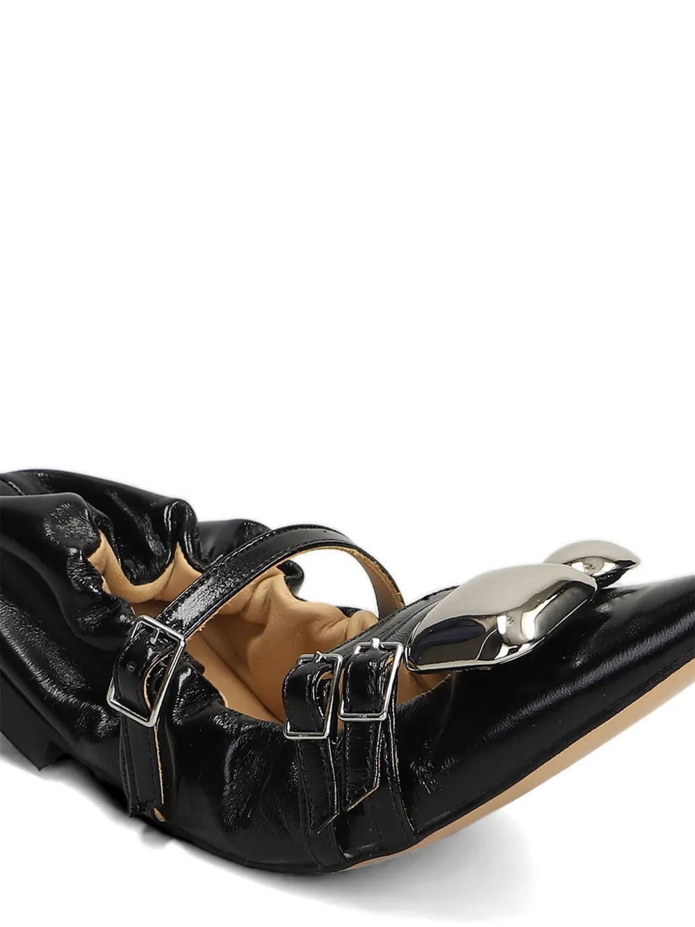 ALCHIMIA Ballerina's met puntige neus en strik-detail Zwart