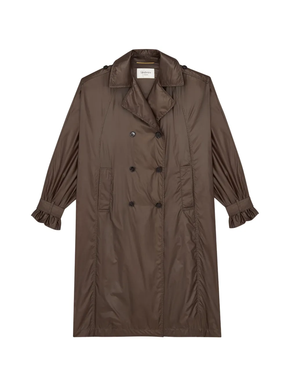 Saint Laurent double-breasted trench coat - Green