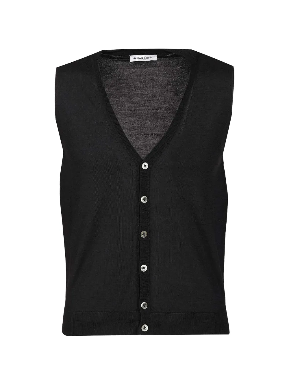 Al Duca D’Aosta 1902 fine-knit V-neck vest - Blau