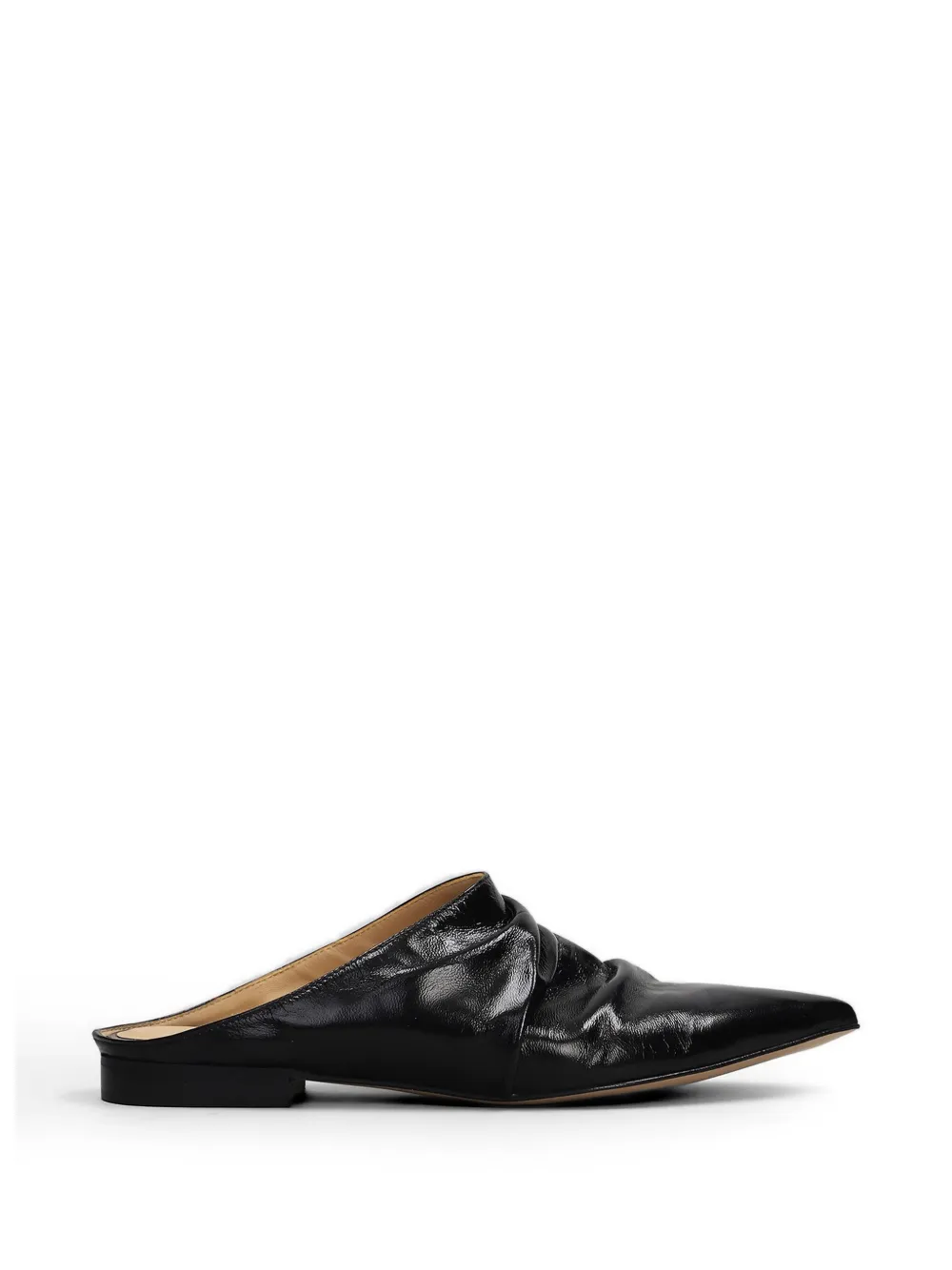 ALCHIMIA ruched pointed-toe mules - Schwarz